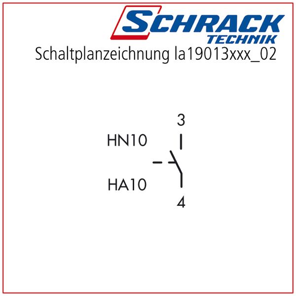 Auxiliary contact front 1NO, 6A  for LA2, LA3004-LA3115, LA4 image 3