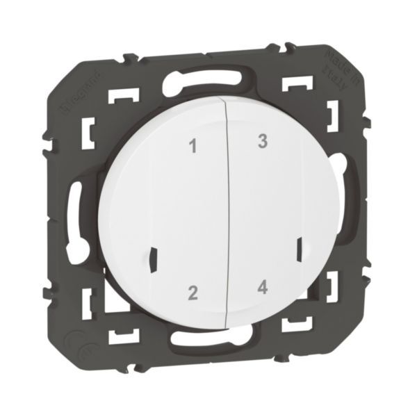 Wireless control for adding 4 scenarios for dooxie with Netatmo connected installation - white without plate image 1