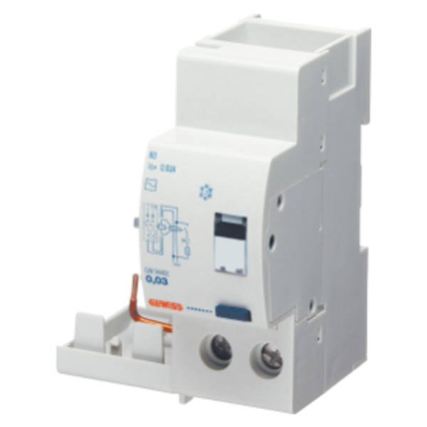 ADD ON RESIDUAL CURRENT CIRCUIT BREAKER FOR MT CIRCUIT BREAKER - 2P 63A TYPE A[S] SELECTIVE Idn=0,3A - 2 MODULES image 1