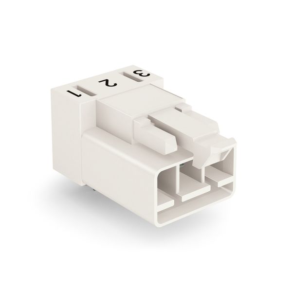 Plug for PCBs angled 3-pole white image 1