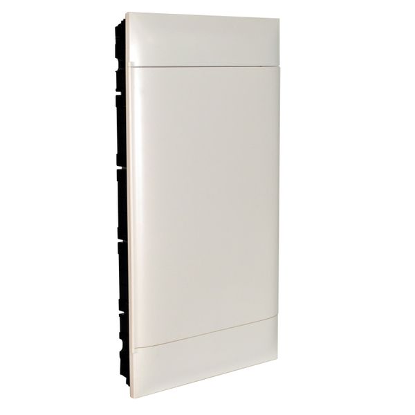 LEGRAND 3X12M FLUSH CABINET WHITE DOOR E+N TERMINAL BLOCK FOR MASONRY WALL image 1