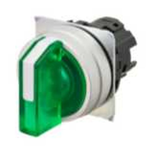 Selector A22NZ Ã˜22, 3 position, Lighted, bezel brushed M, AUTO RESET O A2270560R image 2