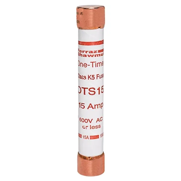 Fuse OTS - Class K5 - Fast-Acting 600VAC 300VDC 15A Ferrule image 1