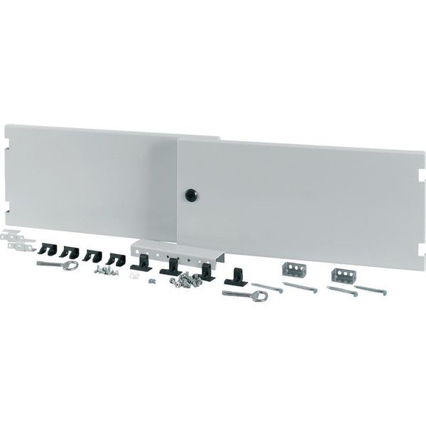 Section wide door, closed, HxW=250x1200mm, IP55, grey image 3