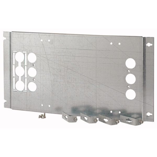 Mounting plate for NZM3 (cont.),horizontal, 3p, plug-in, HxW=250x600mm image 1