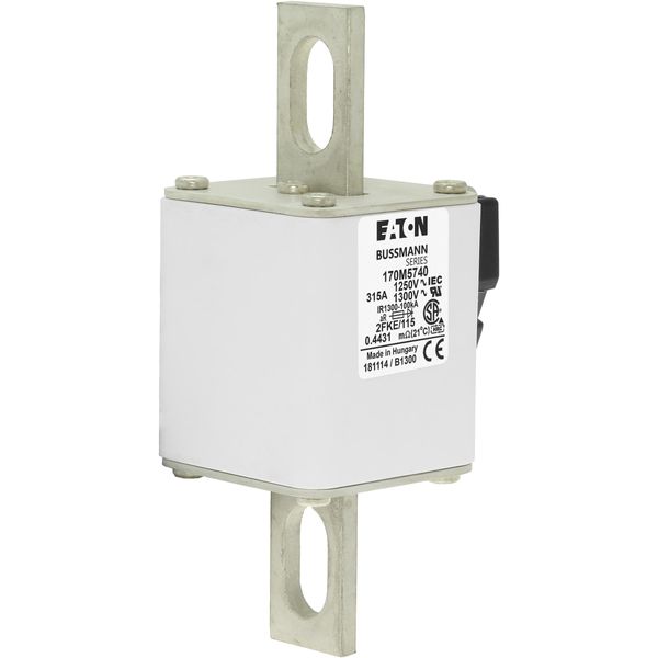 Fuse-link, high speed, 315 A, AC 1250 V, size 2, 61 x 77 x 160 mm, aR, IEC, UL, single indicator image 12