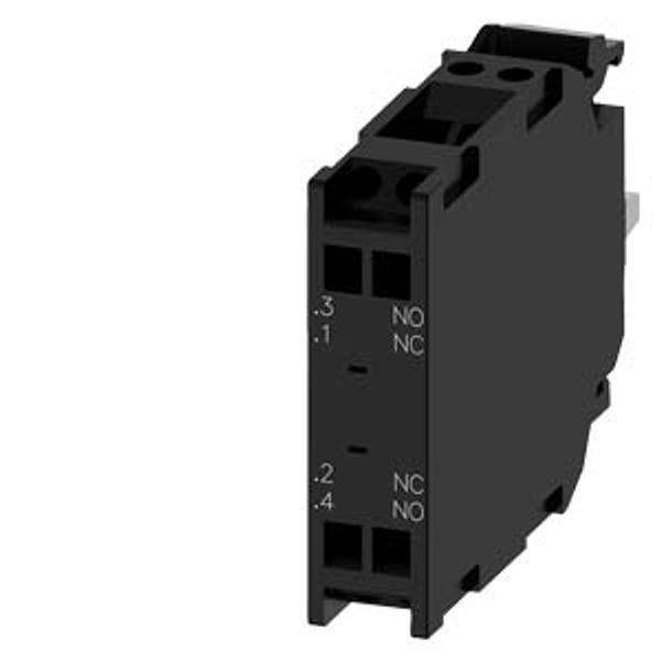 Contact module with 2 contact elements, 1 NO+1 NC, gold-plated contacts,  3SU1400-1AA10-3QA0-Z X90 image 1