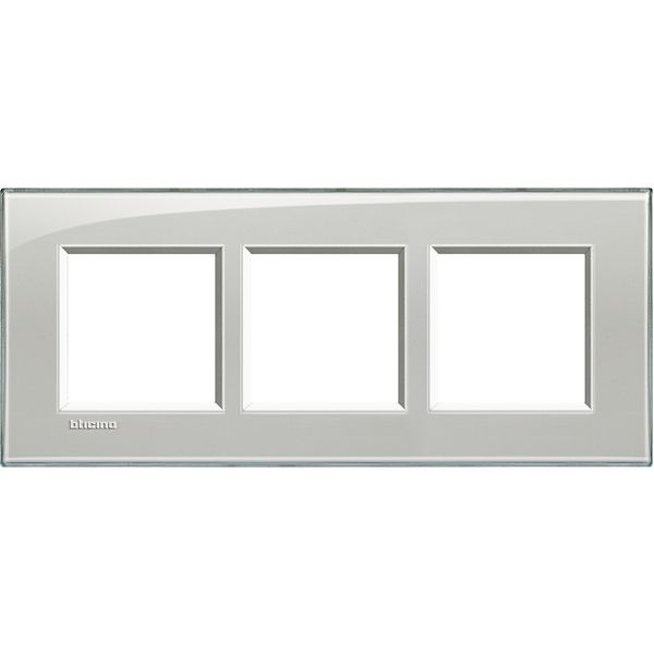 LL - cover plate 2x3P 57mm cold grey image 1