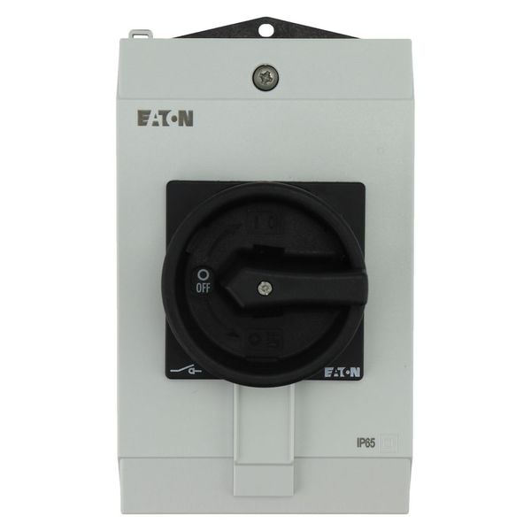 Main switch, P1, 40 A, surface mounting, 3 pole, 1 N/O, 1 N/C, STOP function, With black rotary handle and locking ring, Lockable in the 0 (Off) posit image 11