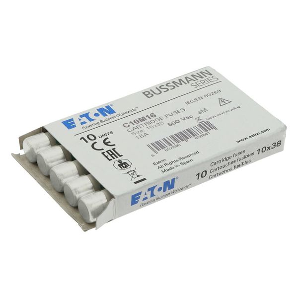 Fuse-link, LV, 16 A, AC 500 V, 10 x 38 mm, aM, IEC image 13