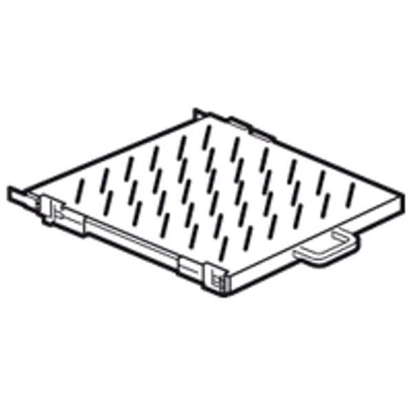 Telescopic shelf for enclosures depth 600mm depth 450mm image 1