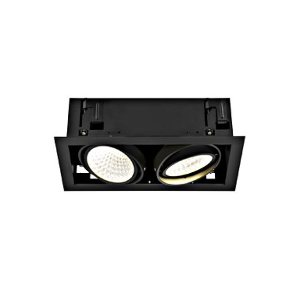 KADUX Recessed ceiling light double 4K DALI Touch 30ø black image 1