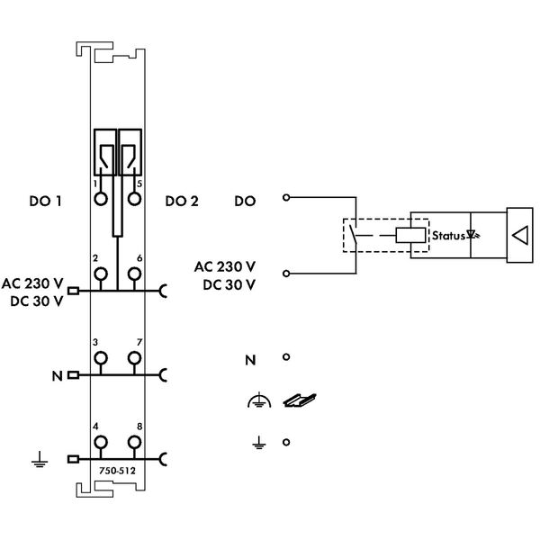 2-channel relay output AC 250 V 2.0 A light gray image 4