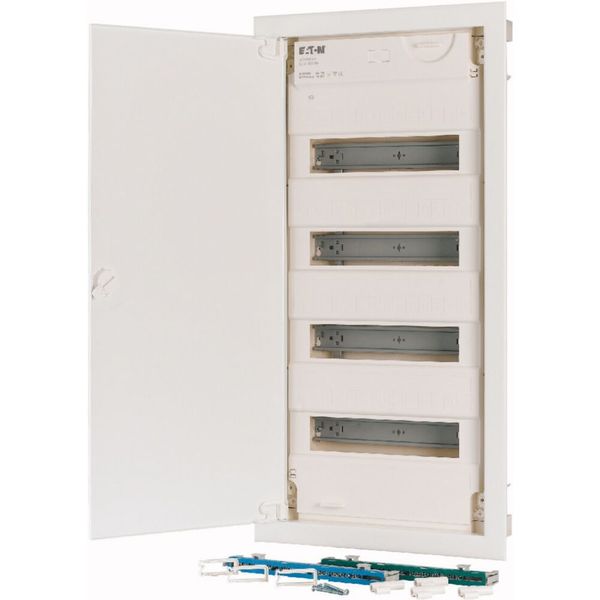 Hollow wall compact distribution board, 4-rows, super-slim sheet steel door image 8