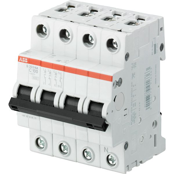 S203-C80NA Miniature Circuit Breaker - 3+NP - C - 80 A image 1