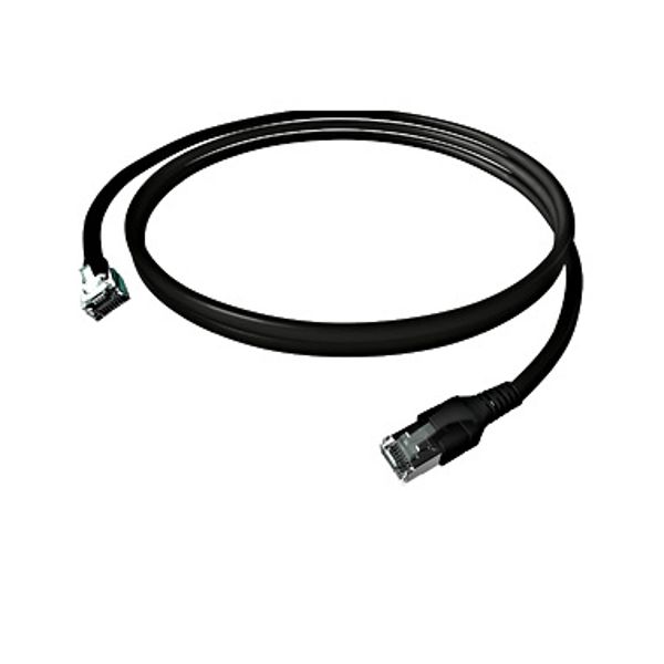 VoIP - Patch Cord Cat.6a, Shielded, black, 2m image 1
