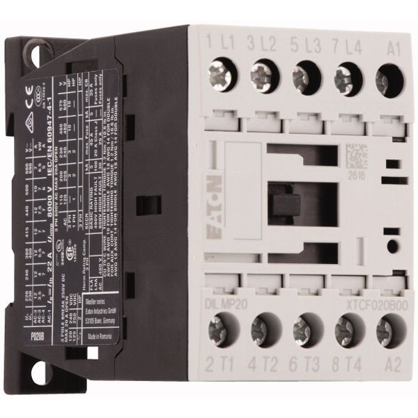 Contactor, 4 pole, 22 A, 220 V DC, DC operation image 4