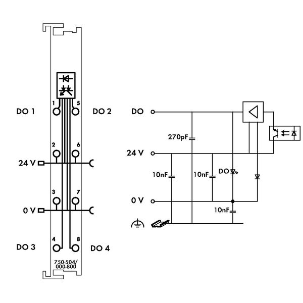 4-channel digital output 24 VDC 0.5 A light gray image 4