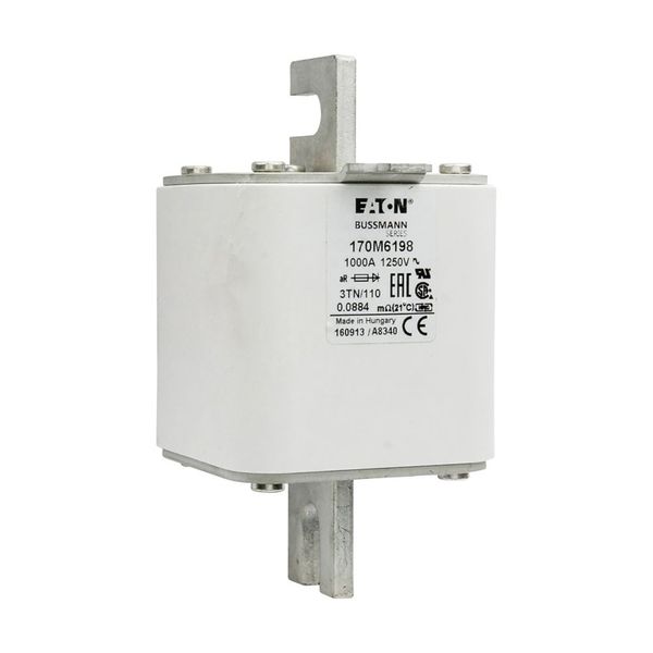 Fuse-link, high speed, 1000 A, AC 1250 V, size 3, 76 x 90 x 139 mm, aR, DIN, IEC, type T indicator image 15