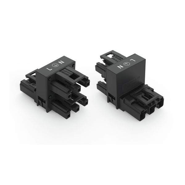 h-distribution connector 3-pole Cod. A black image 1