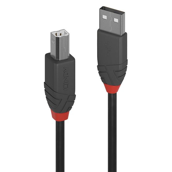 2m USB 2.0 Type A to B Cable, Anthra Line USB Type A Male to B Male image 1