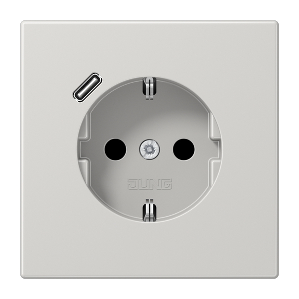 SCHUKO socket with USB type C LS1520-18CLG image 2