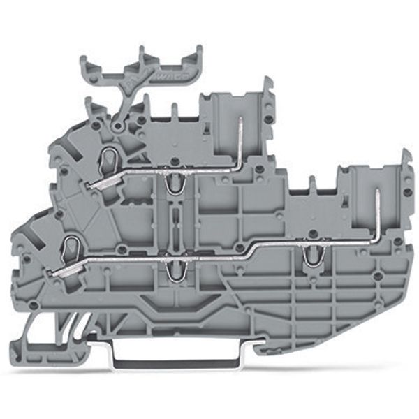 1-conductor/1-pin double deck receptacle terminal block image 1