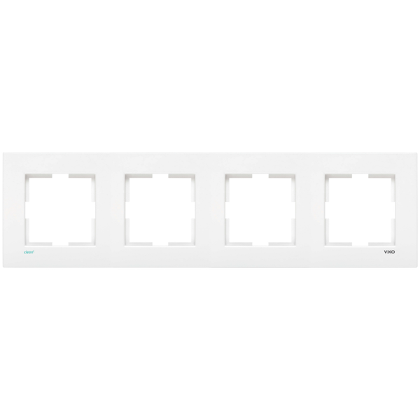 Karre Clean Accessory White Four Gang Frame image 1