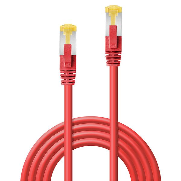 30m, RJ45 Patch Cable S/FTP LSOH with Cat.7 Rawcable, red Cat.6A Plug, Cat.7 raw cable image 2