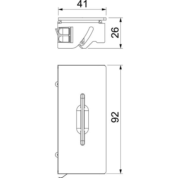 SA UDHOME4/9 V Cord outlet for UDHOME4 and UDHOME9 92,3x40x24mm image 2