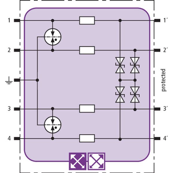 Combined arrester module for 4 single lines BLITZDUCTOR XT with LifeCh image 3