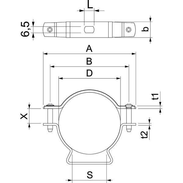 ASL 733 63 G Distance saddle with slot 53-63mm image 2