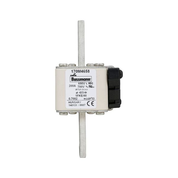 Fuse-link, high speed, 200 A, AC 690 V, size 1, 53 x 69 x 136 mm, aR, IEC, UL, single indicator image 7