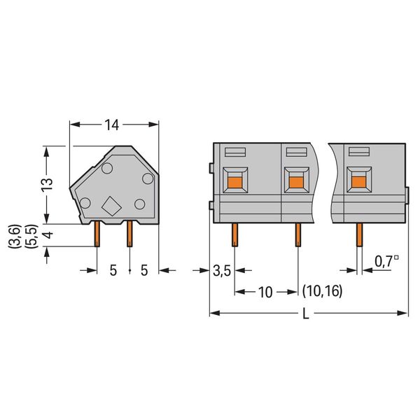 PCB terminal block 2.5 mm² Pin spacing 10/10.16 mm light green image 3