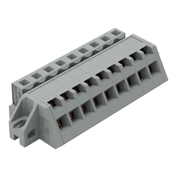 1-conductor female connector, angled CAGE CLAMP® 2.5 mm² gray image 1