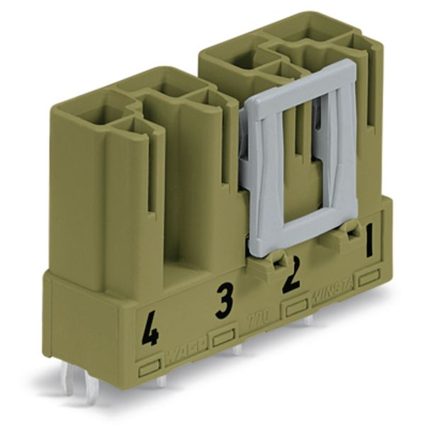 Plug for PCBs straight 4-pole light green image 5