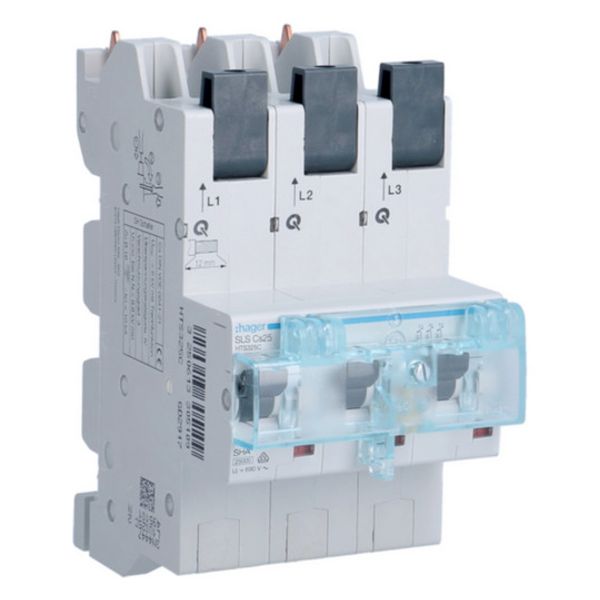 SLS switch 3-pole Cs characteristic 25A for busbar QuickConnect image 1