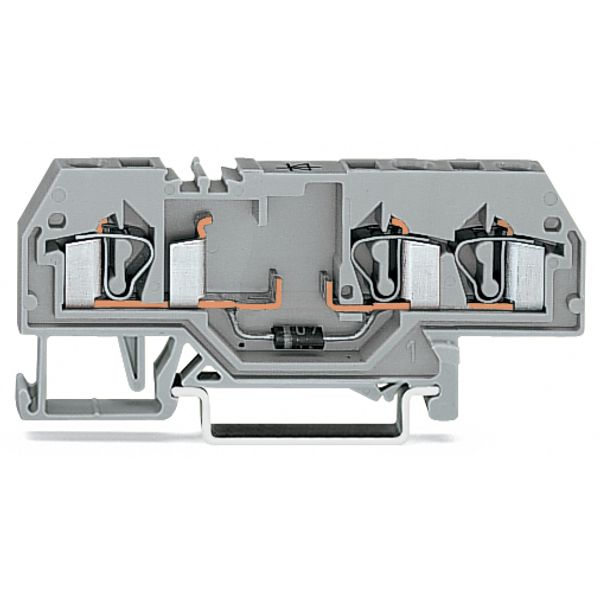 Component terminal block 3-conductor with diode 1N4007 gray image 1