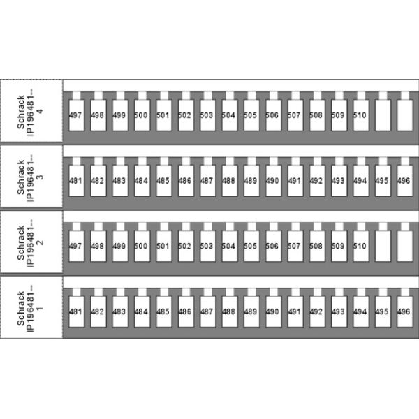 Marking tags for TB and ST - terminals, 481-510 (each 2x) image 1