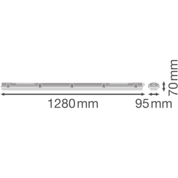 DAMP PROOF HOUSING EMERGENCY 1200 P 2XLAMP IP65 image 20