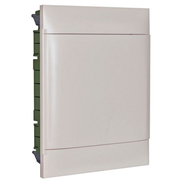 LEGRAND 2X12M FLUSH CABINET WHITE DOOR E+N TERMINAL BLOCK FOR MASONRY WALL image 1