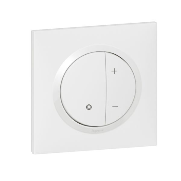 Dooxie 2-wire all-lamp dimmer without Neutral delivered with white square plate image 1