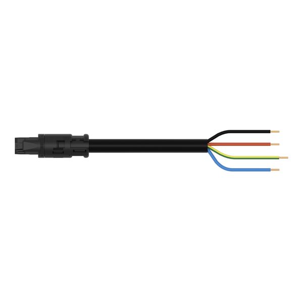 pre-assembled connecting cable;Eca;Socket/open-ended;black image 1