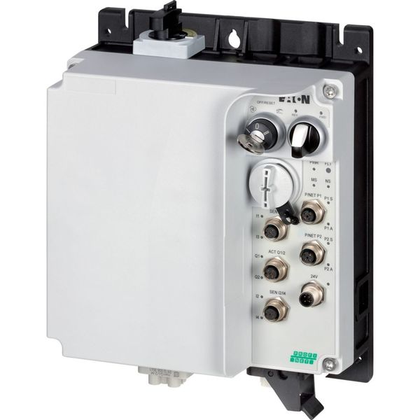 Reversing starter, 6.6 A, Sensor input 4, Actuator output 2, 230/277 V AC, PROFINET, HAN Q4/2, with manual override switch image 1