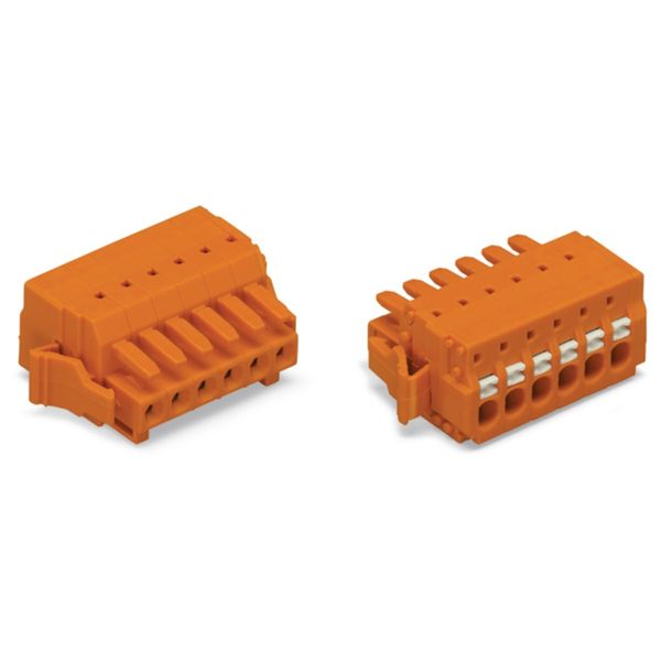 1-conductor female connector push-button Push-in CAGE CLAMP® orange image 3