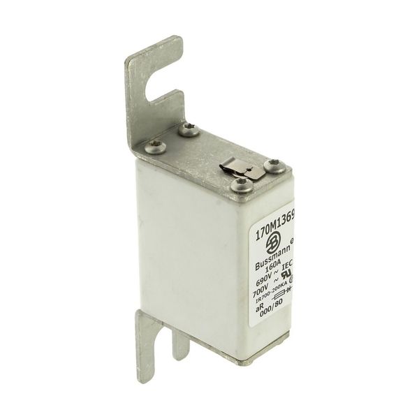 Fuse-link, high speed, 160 A, AC 690 V, DIN 000, 21 x 40 x 100 mm, aR, DIN, IEC, single indicator image 9