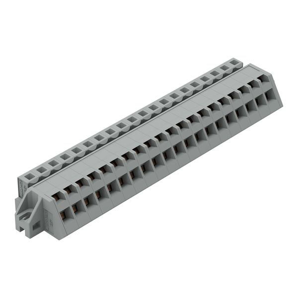 1-conductor female connector, angled CAGE CLAMP® 2.5 mm² gray image 1