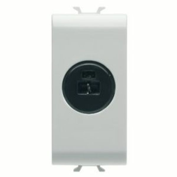 AUDIO AND VIDEO SOCKET -  FOR LOUDSPEAKER - 1 MODULE - SATIN WHITE - CHORUSMART image 1