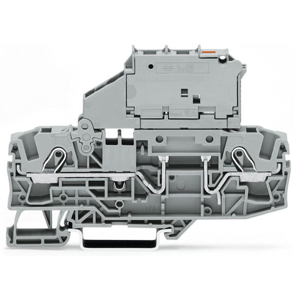 2-conductor fuse terminal block with pivoting fuse holder for 5 x 20 m image 1