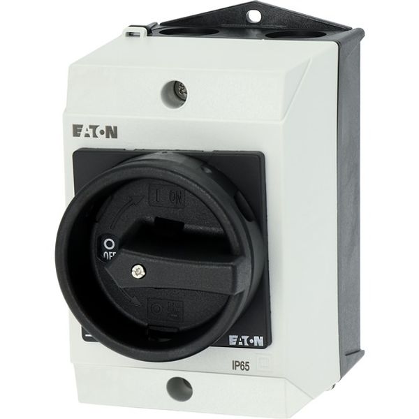 Main switch, T0, 20 A, surface mounting, 3 contact unit(s), 3 pole, 2 N/O, 1 N/C, STOP function, With black rotary handle and locking ring, Lockable i image 6